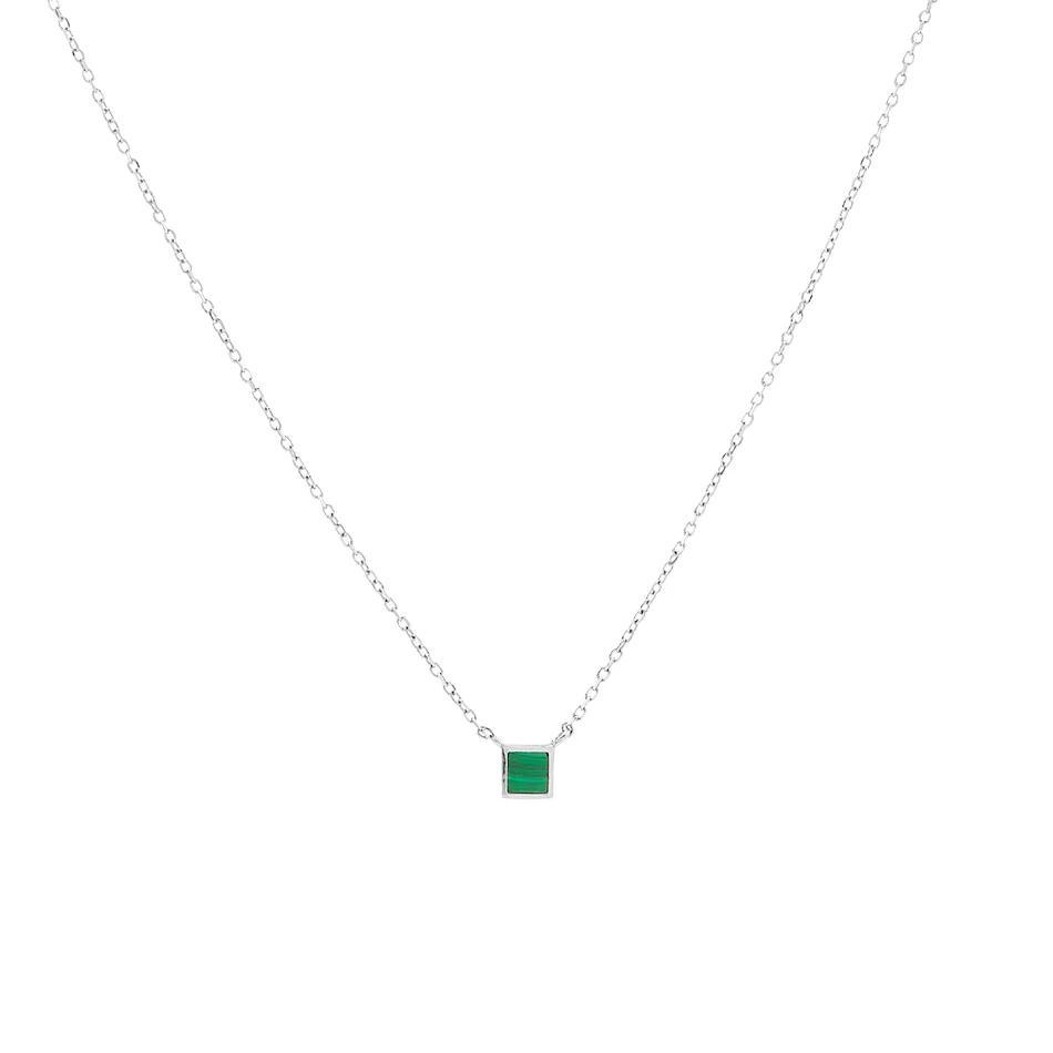 Ogrlica Emerald Elegance - srebro 925 FX0301