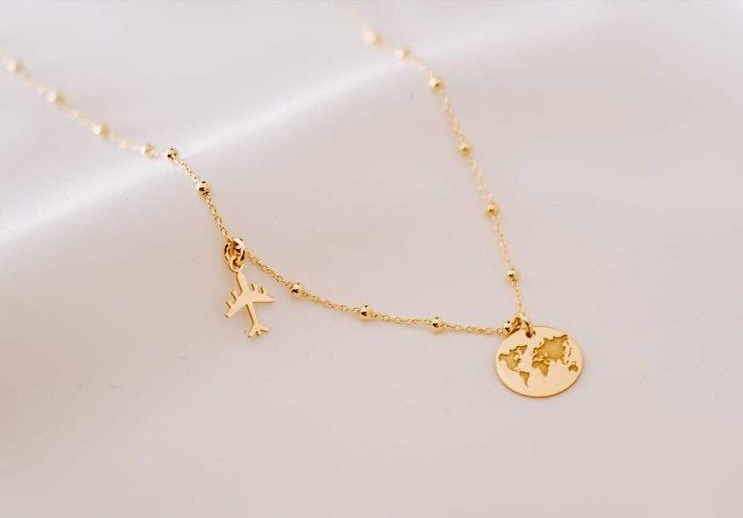 Ogrlica Around the World Gold O016-1