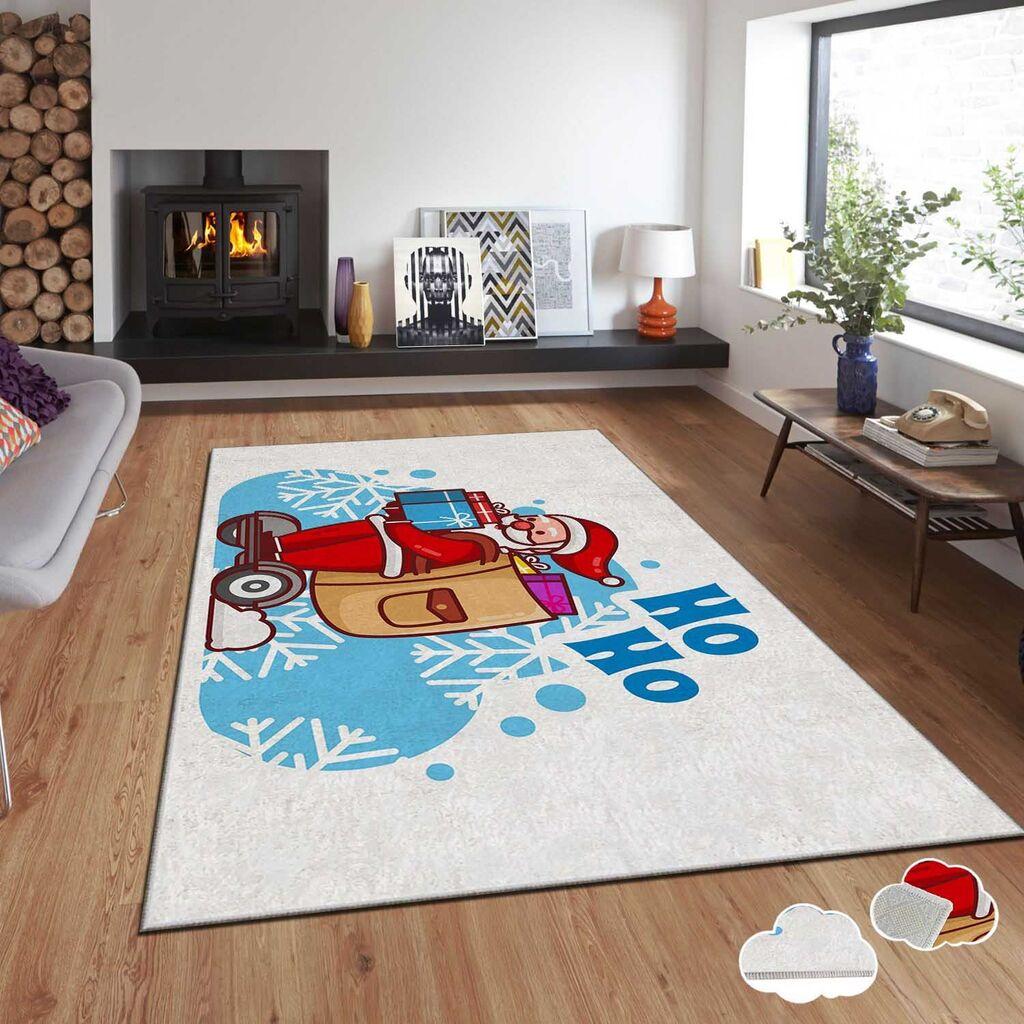 Conceptum Hypnose tepih s novogodišnjim motivima Asr-Crpt-14, Pravougaoni, 100 x 180 cm, Šareni