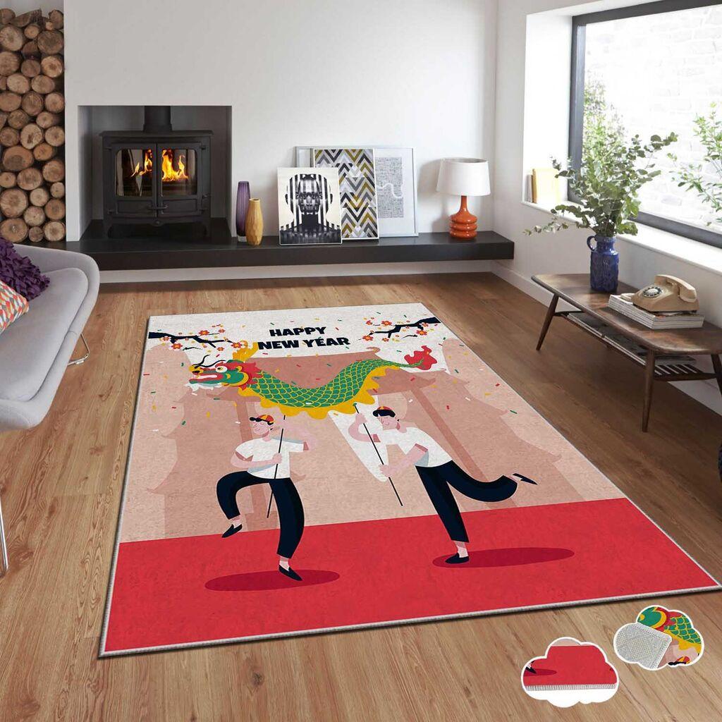Conceptum Hypnose tepih s novogodišnjim motivima Asr-Crpt-81, Pravougaoni, 180 x 280 cm, Šareni