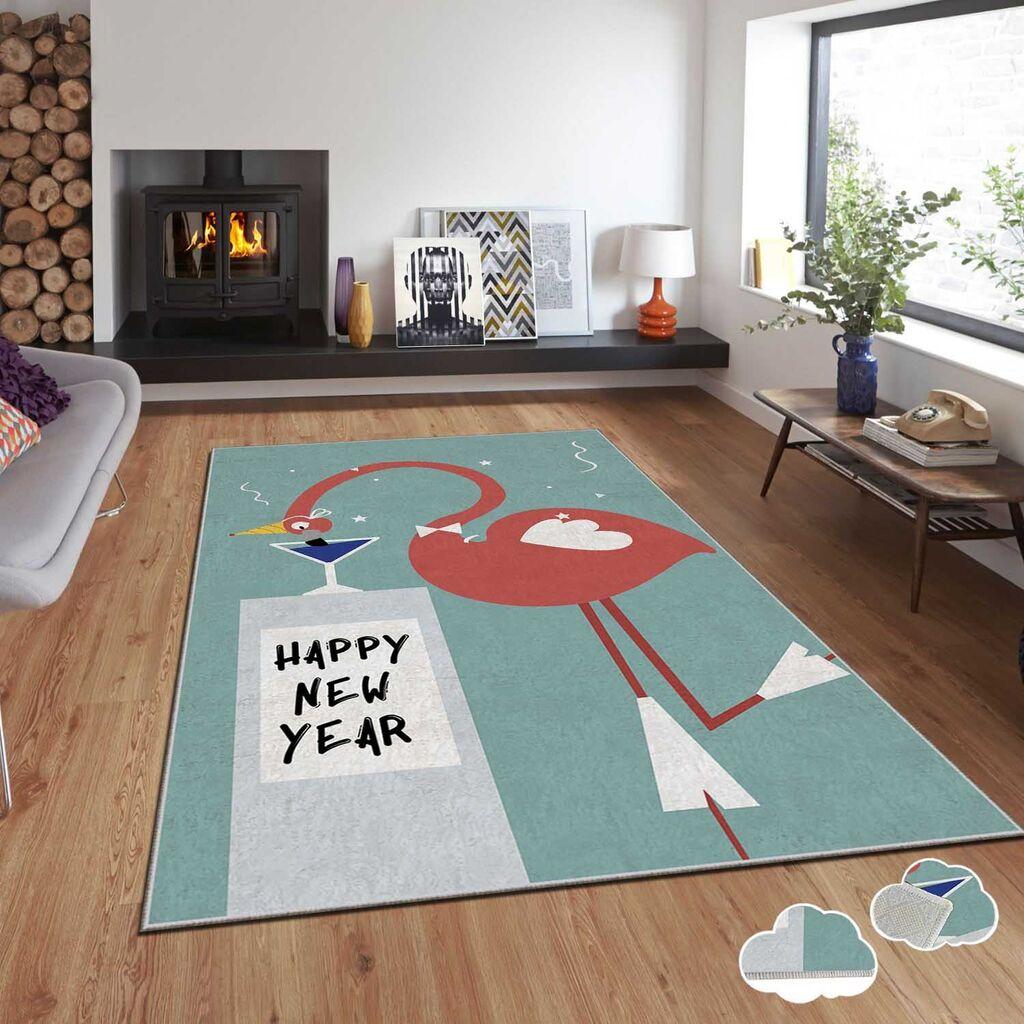 Conceptum Hypnose tepih s novogodišnjim motivima Asr-Crpt-19, Pravougaoni, 100 x 140 cm, Šareni