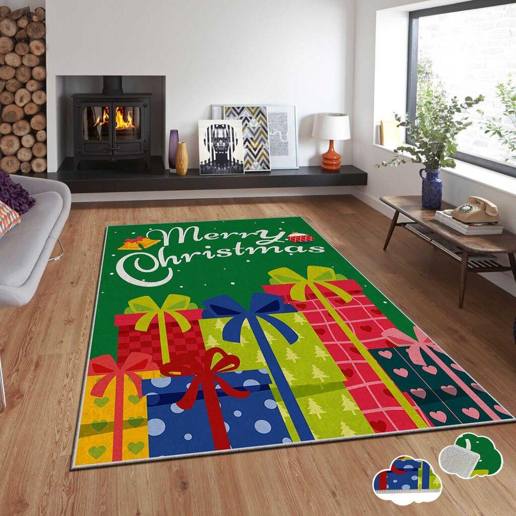 Conceptum Hypnose tepih s novogodišnjim motivima Asr-Crpt-3, pravokutni, 140 x 220 cm, šareni