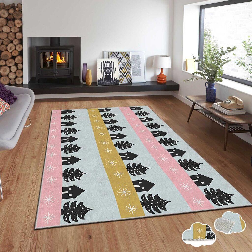 Conceptum Hypnose tepih s novogodišnjim motivima Asr-Crpt-36, Pravougaoni, 100 x 140 cm, Šareni