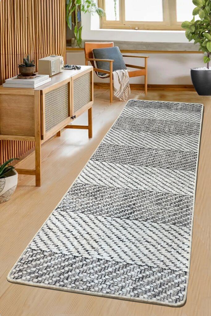 Conceptum Hypnose tepih Tresse Corde, pravokutni, 80 x 300 cm, siva