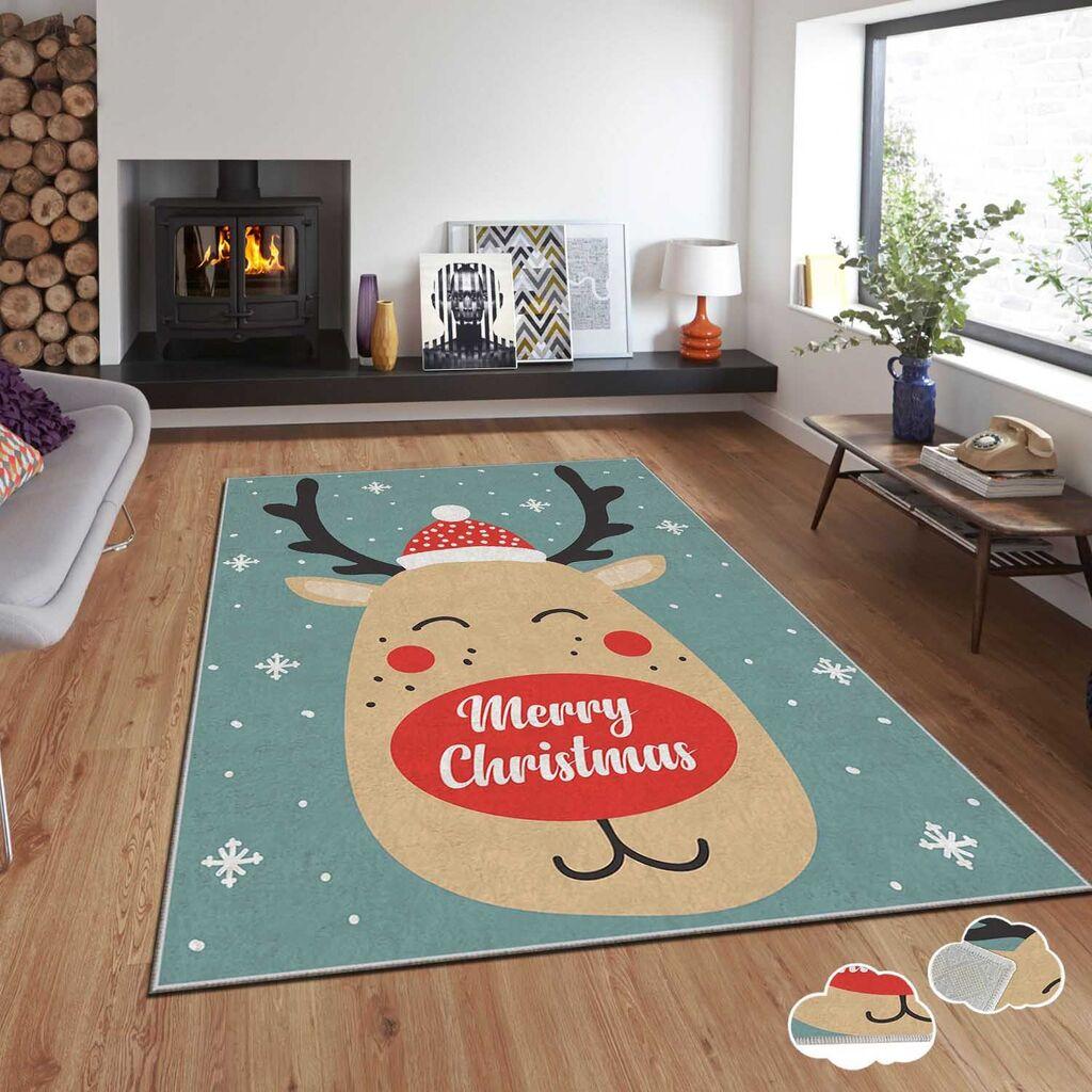 Conceptum Hypnose tepih s novogodišnjim motivima Asr-Crpt-87, Pravougaoni, 100 x 180 cm, Šareni