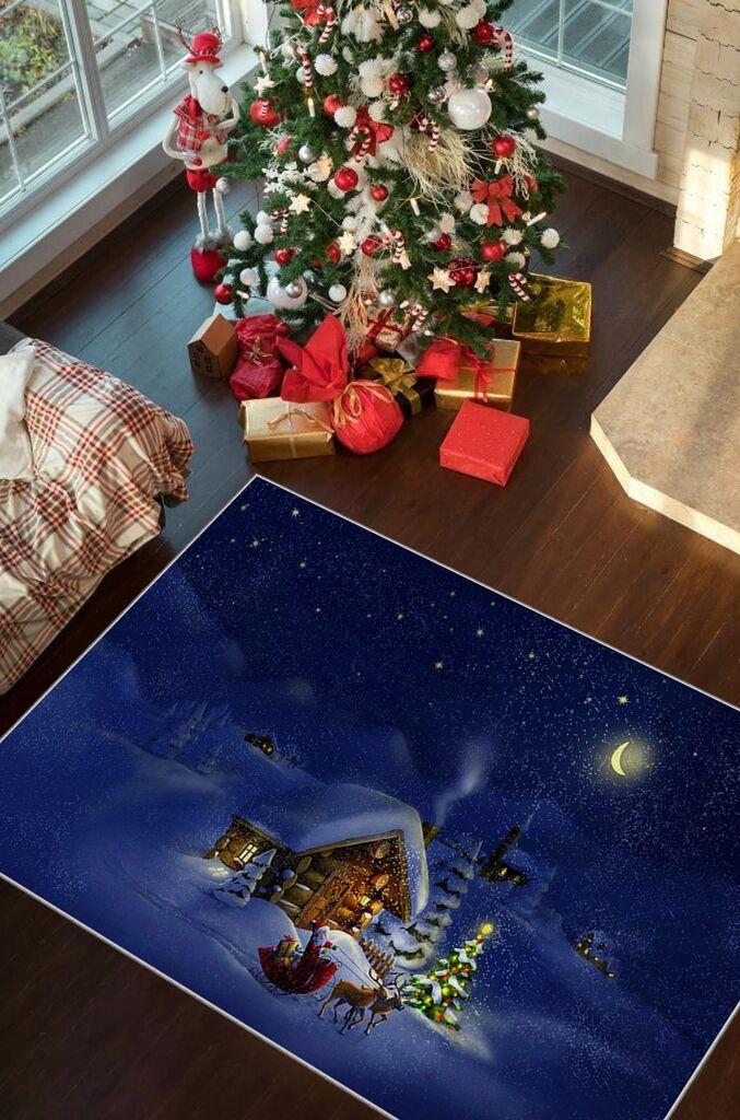 Conceptum Hypnose tepih s novogodišnjim motivima Chr_5, pravokutni, 100 x 180 cm, šareni