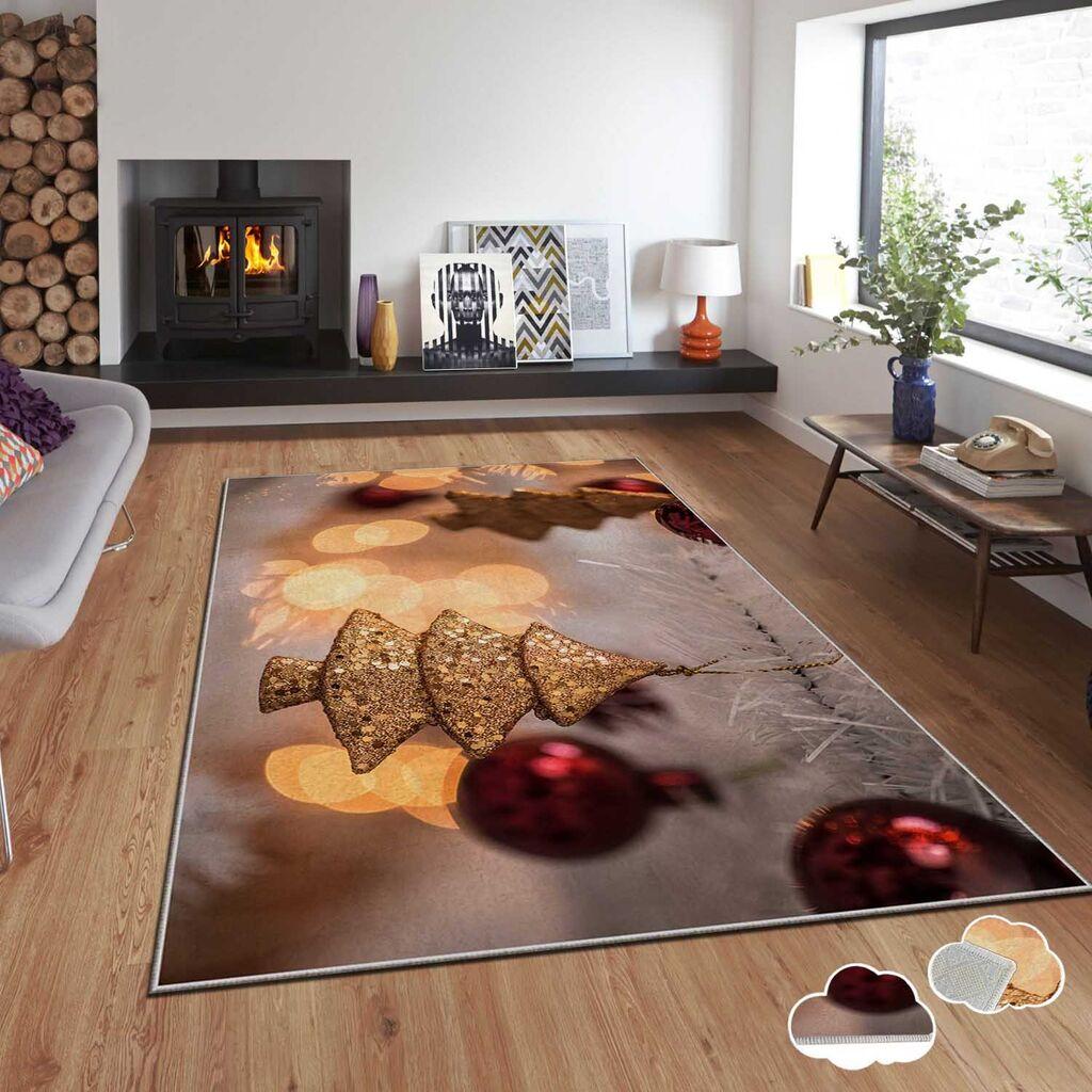 Conceptum Hypnose tepih s novogodišnjim motivima Asr-Crpt-30, Pravougaoni, 160 x 230 cm, Šareni