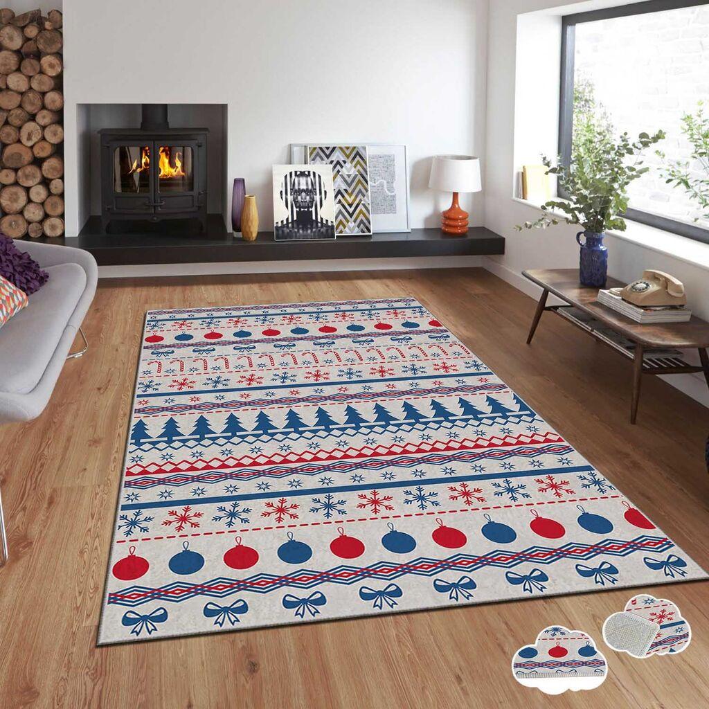 Conceptum Hypnose tepih s novogodišnjim motivima Asr-Crpt-98, Pravougaoni, 100 x 140 cm, Šareni