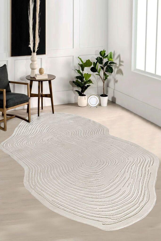 Conceptum Hypnose tepih Amorf-Ar003, Ovalan, 80 x 300 cm, krem