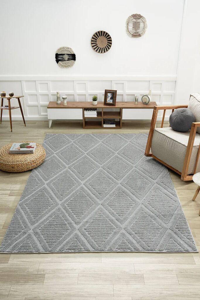 Conceptum Hypnose tepih 0742B, pravougaoni, 140 x 200 cm, siva