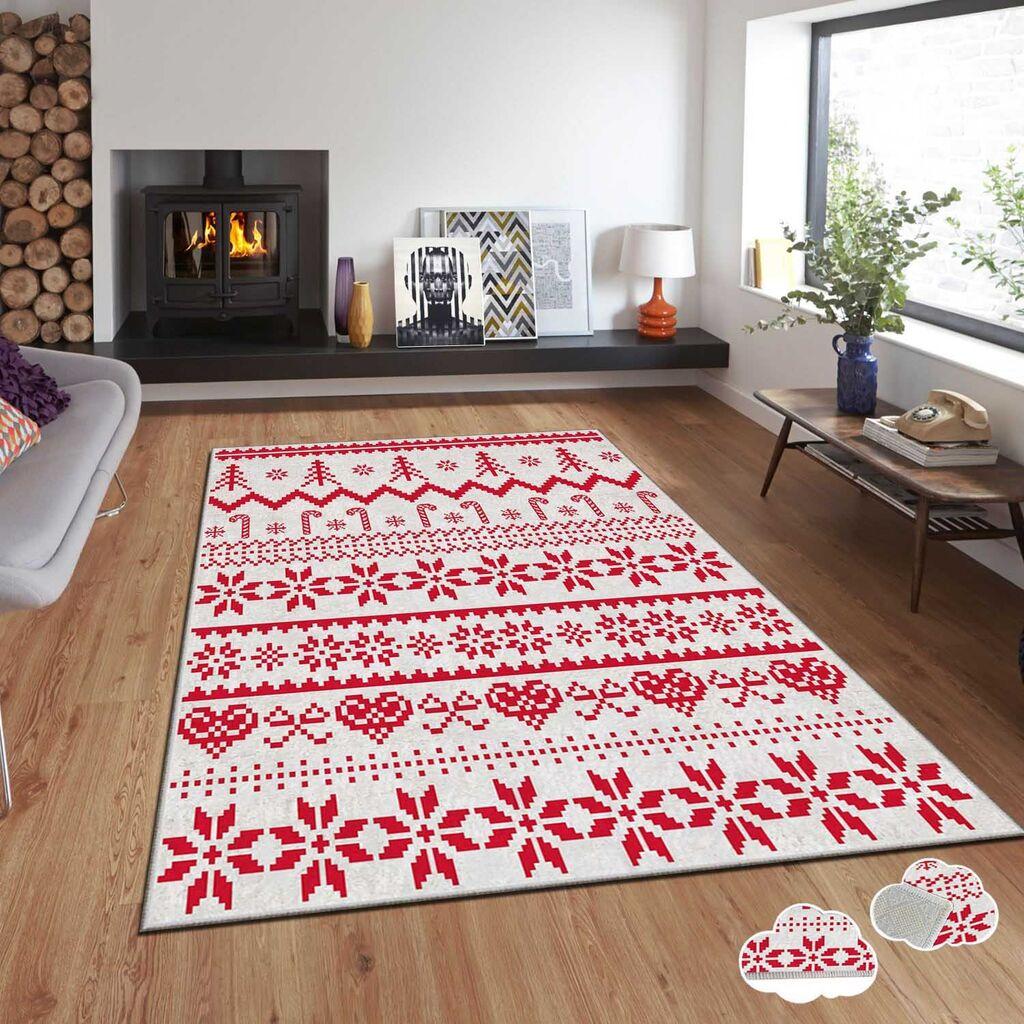 Conceptum Hypnose tepih s novogodišnjim motivima Asr-Crpt-99, Pravougaoni, 100 x 140 cm, Šareni