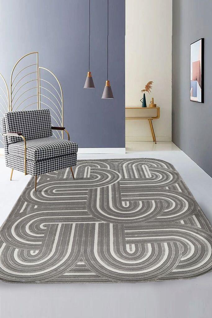 Conceptum Hypnose tepih Amorf-Ar008, pravougaoni, 120 x 180 cm, krem-siva