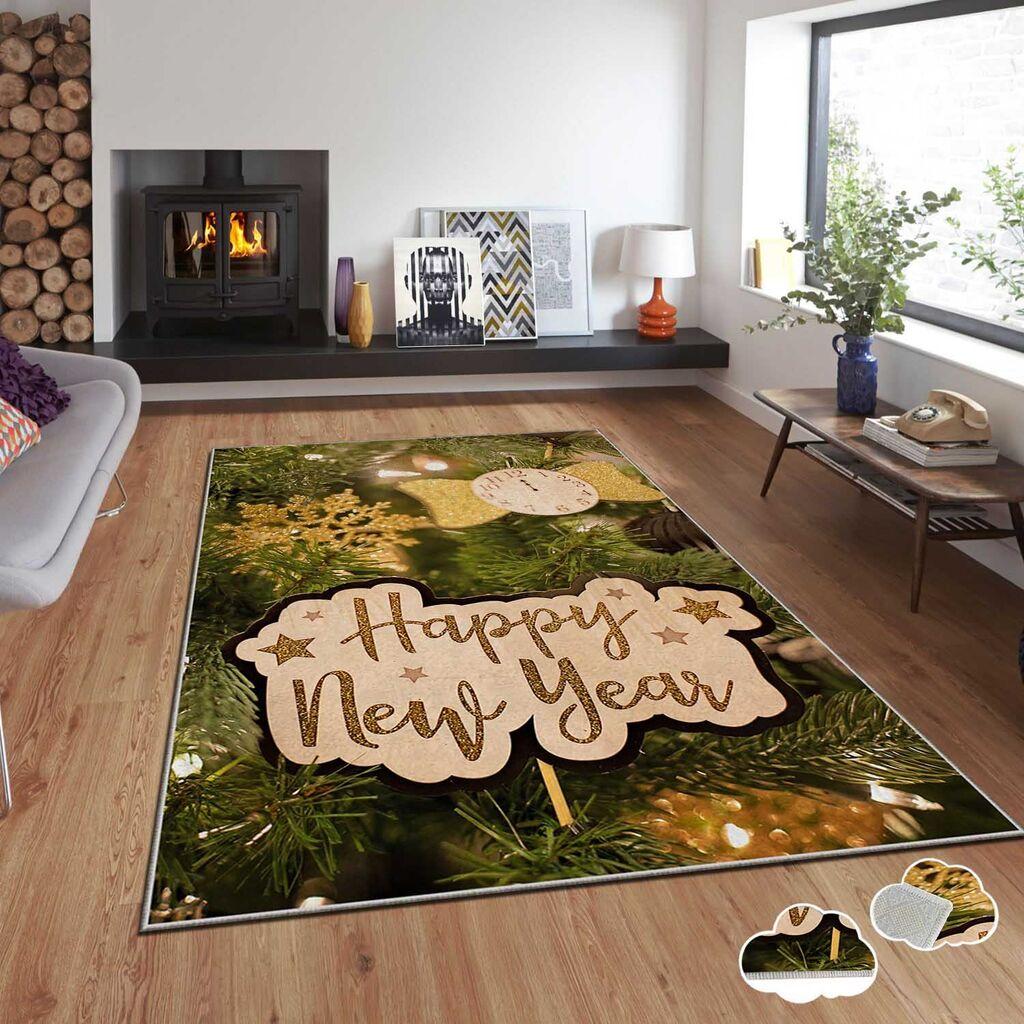 Conceptum Hypnose tepih s novogodišnjim motivima Asr-Crpt-100, Pravougaoni, 120 x 180 cm, Šareni