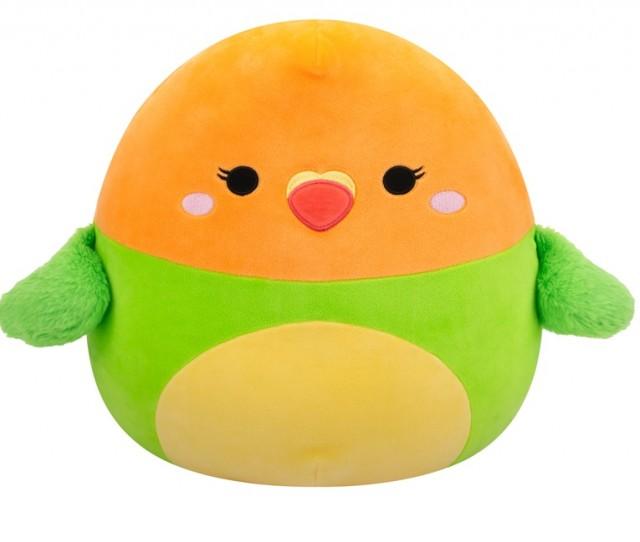 SQUISHMALLOWS 35CM papiga zelenonarandžasta