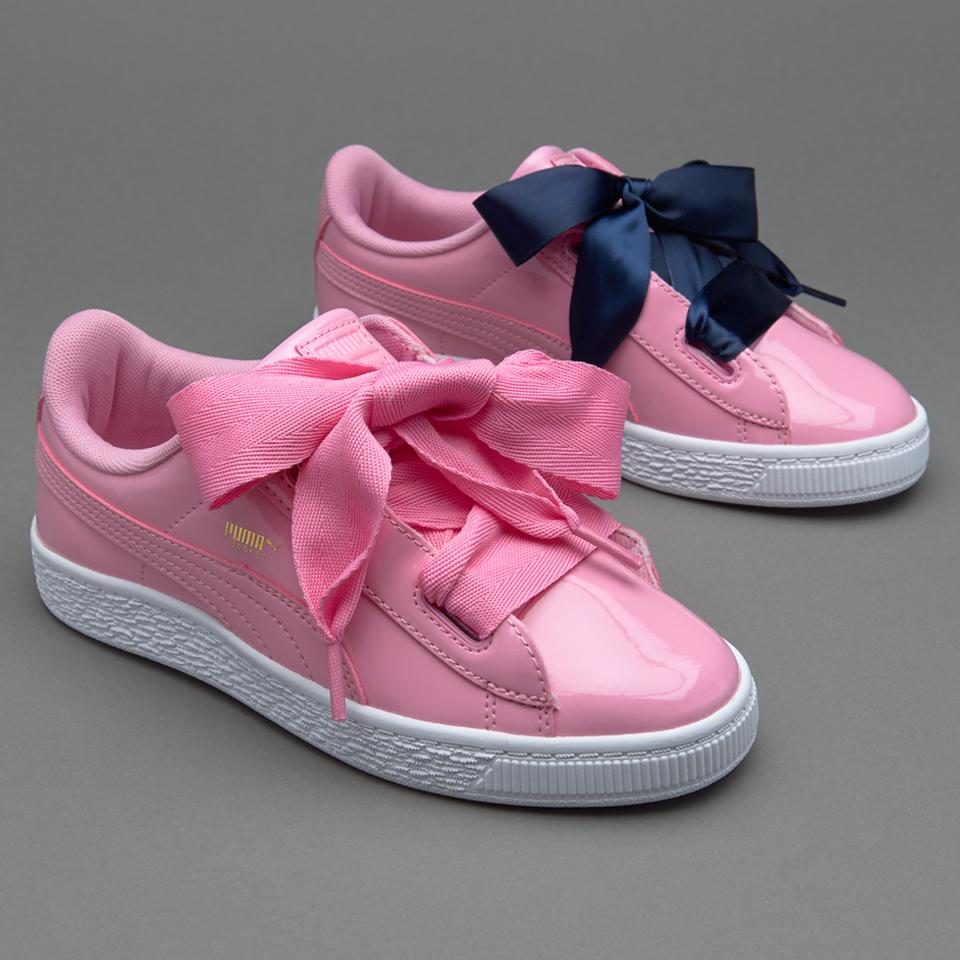 Roze dječije patike Puma Basket Heart Patent