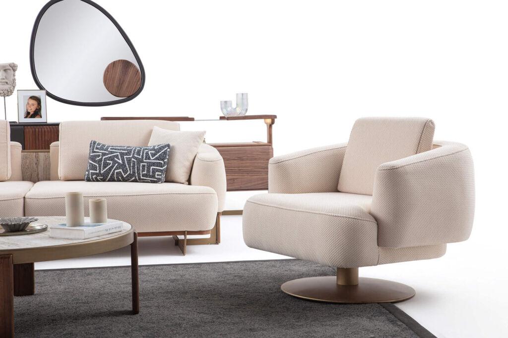 Torino Fotelja Stof Bez