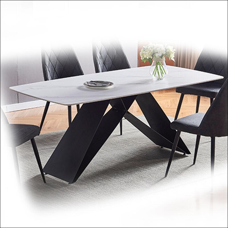 Sto Trpezarijski Maja-Marbela Fi 130 Ploca Furnir Americki Orah Noge Crne Mat