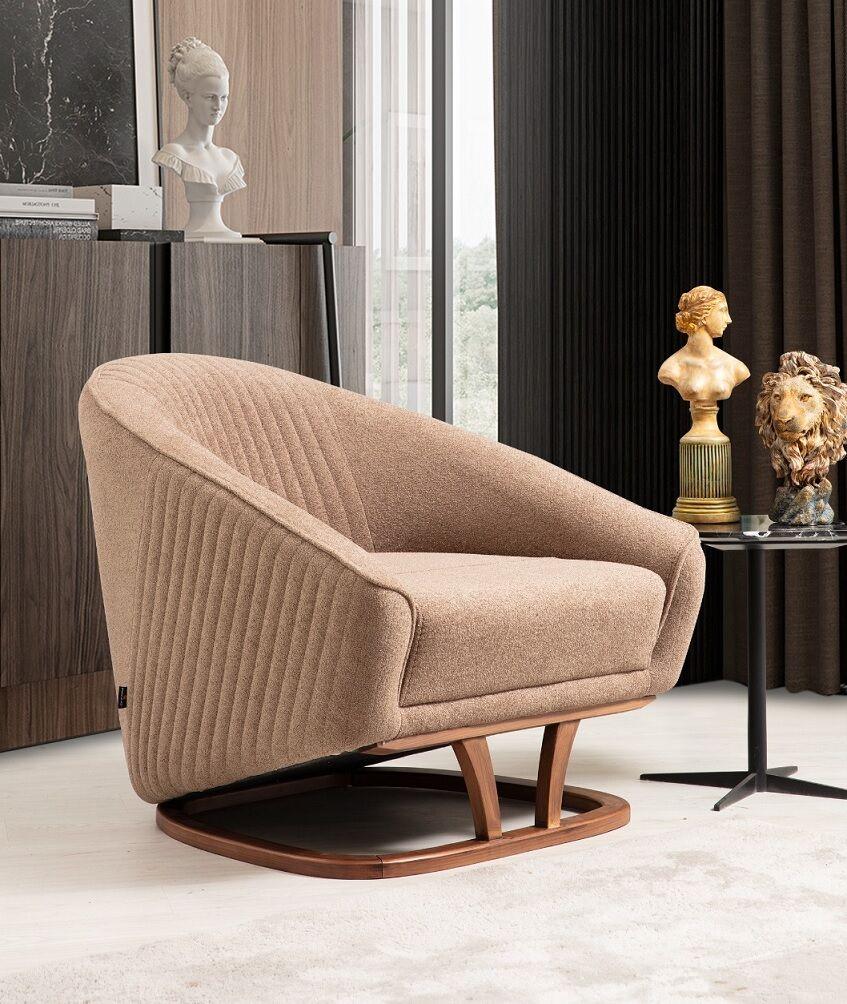 Jaguar Fotelja Stof Bukle 29 Svijetlo Braon