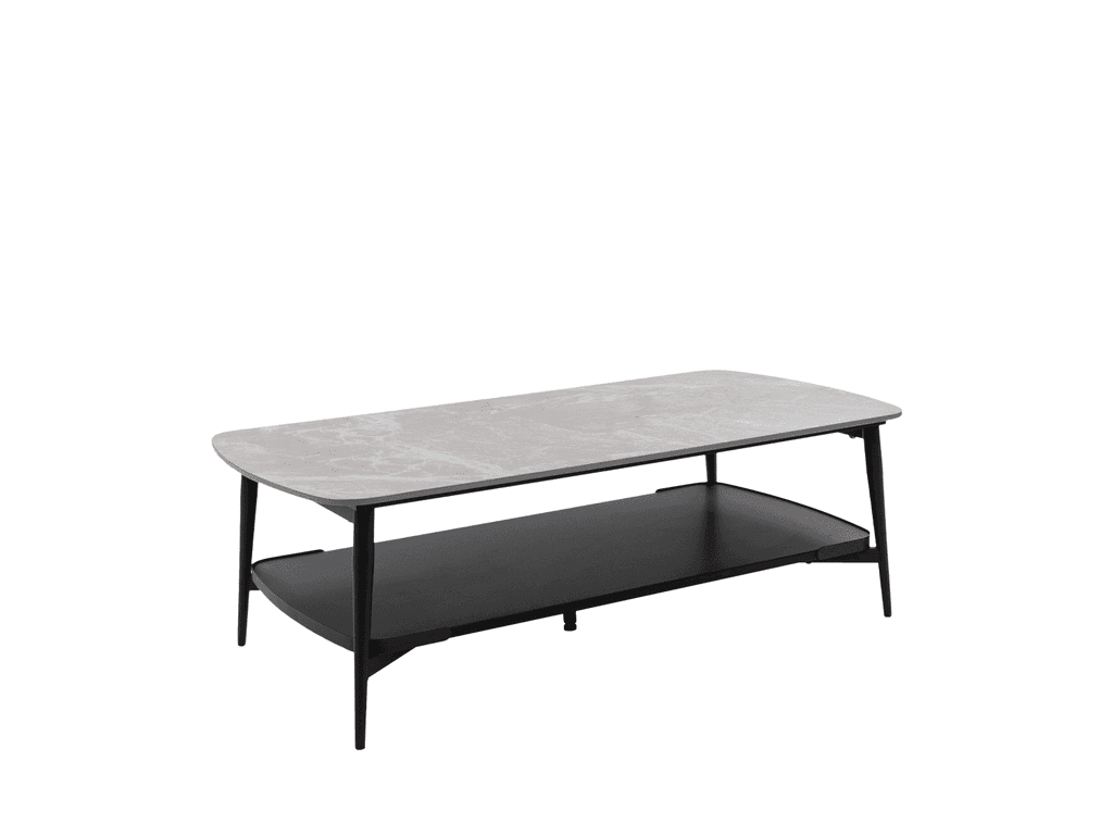 Klub Sto C2651 Ural Siva Keramicka Ploca/Crne Metalne Noge 395*600*1200Mm