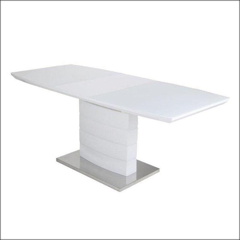 Trpezarijski Sto Dt122 Mdf Beli Visoki Sjaj 1400 /1800/ *800*750Mm