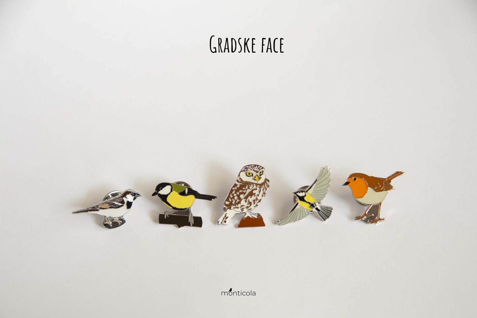 Monticola Bedž  Set "Gradske face"