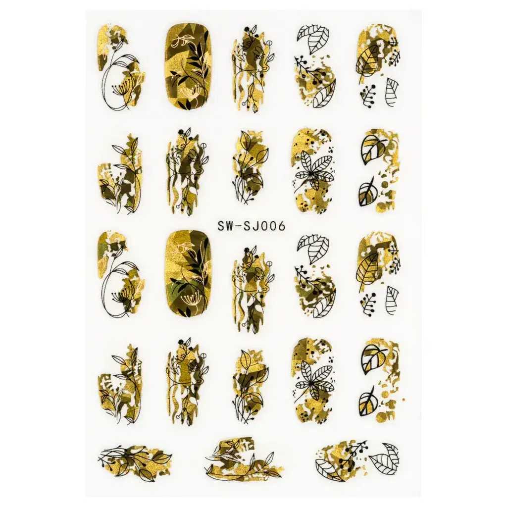 Perfect Nails Naljepnice za nokte Black Gold SJ006