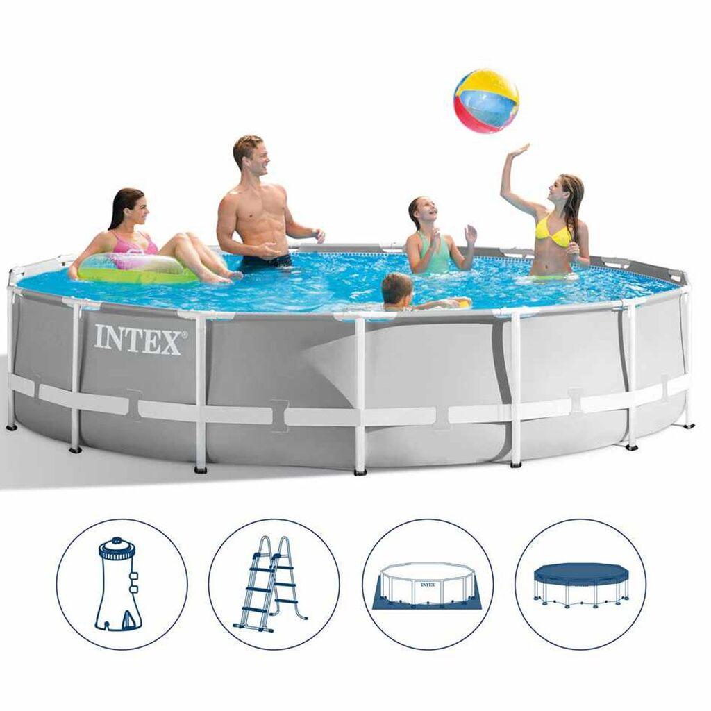 Intex Bazen 457x107cm sa metalnim okvirom Prism Frame