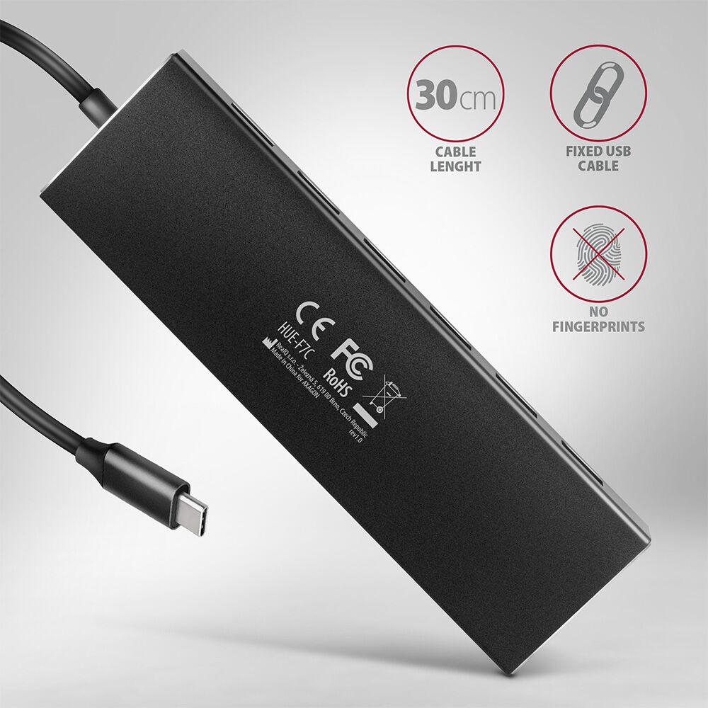 Axagon Adapter HUE-F7C USB A HUB, 7 port