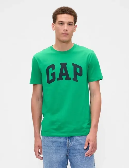 Gap Muška majica kratkih rukava Everyday Soft Logo, Zelena