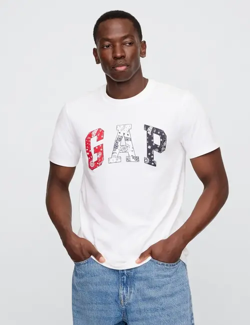 Gap Muška majica kratkih rukava Everyday Soft Logo, Bijela