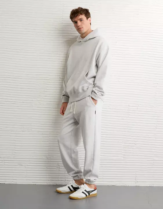 American Eagle Muški duks Luxe, Sivi