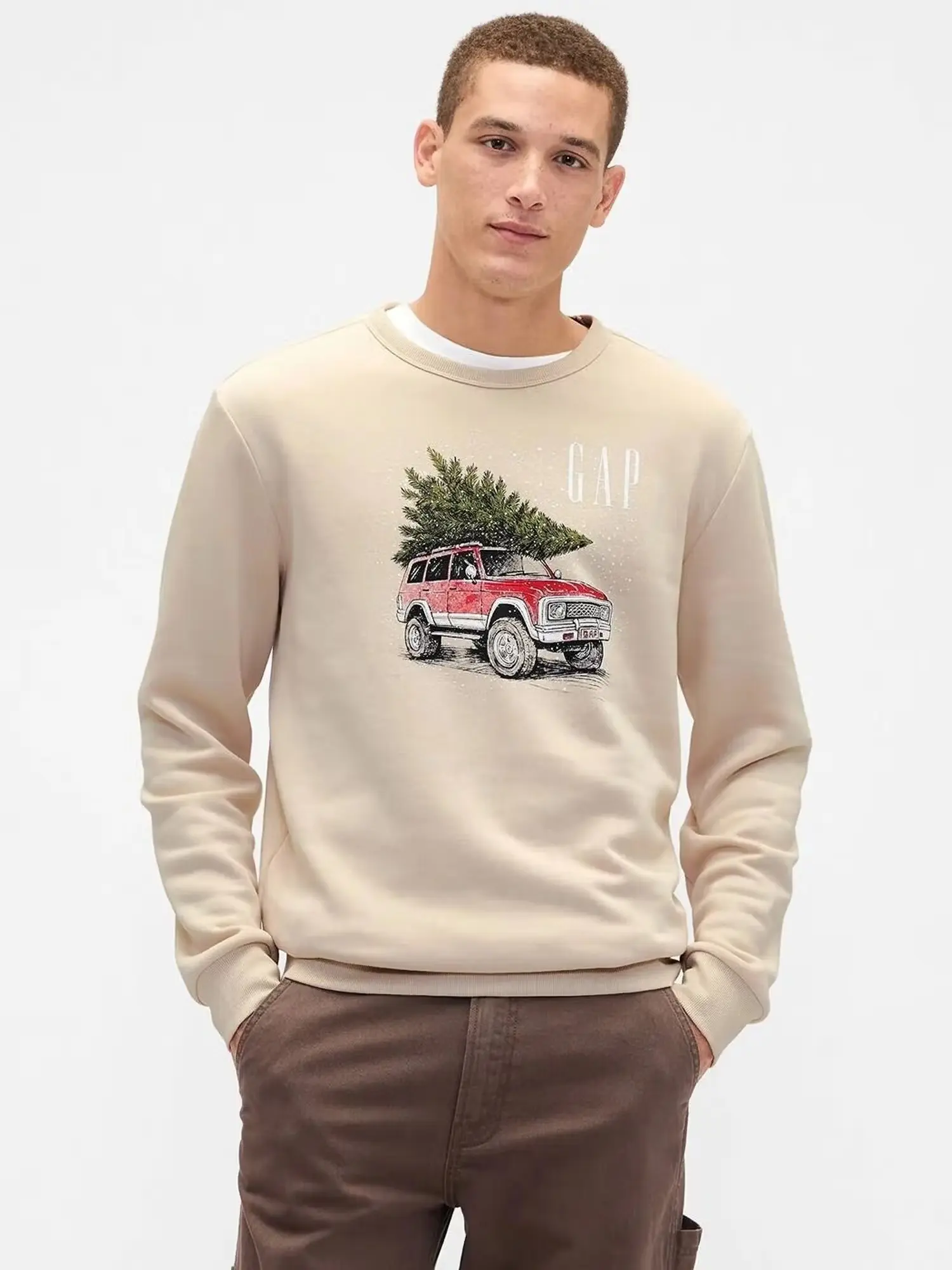 Gap Muški duks Logo, Krem