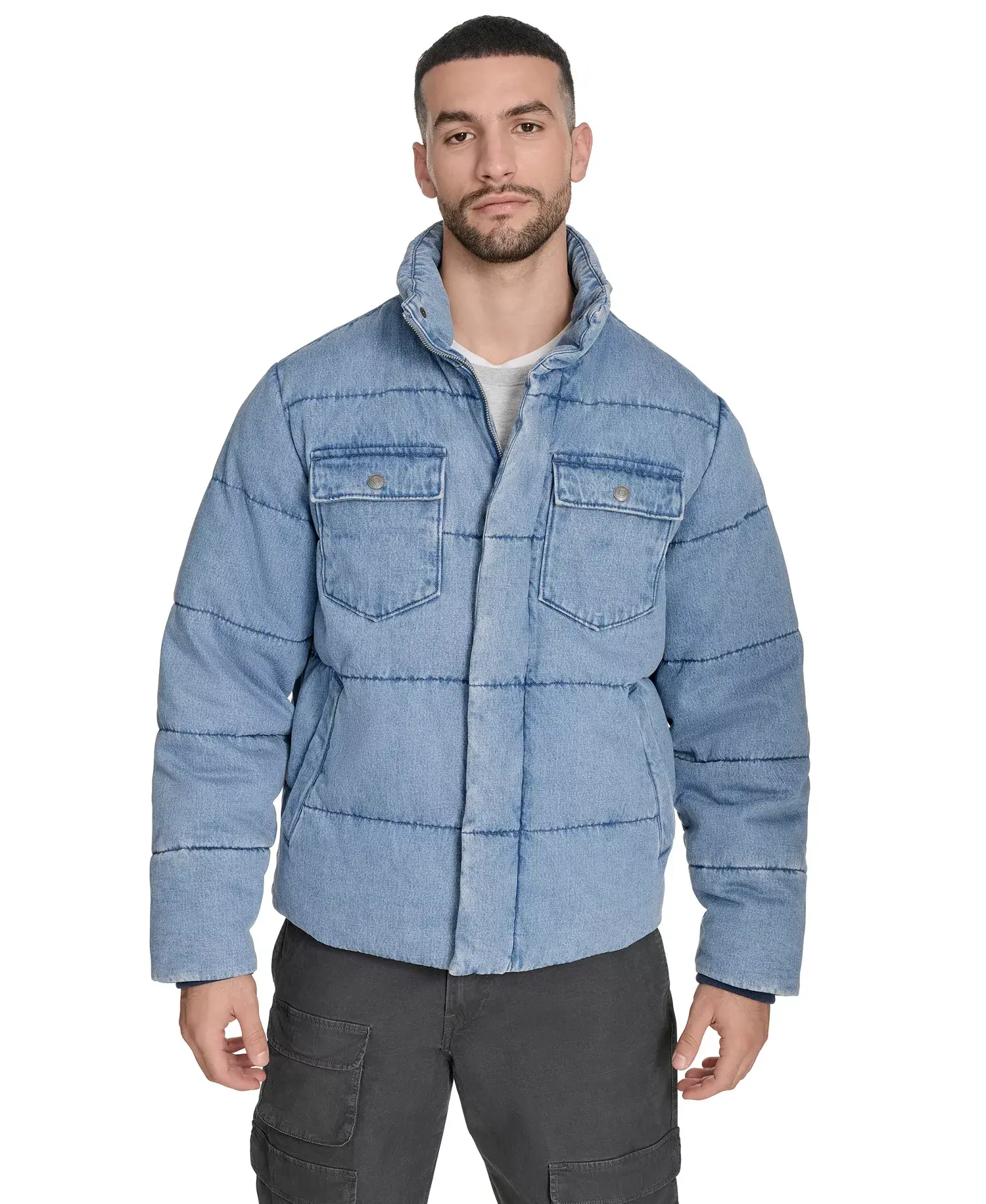 Levi'S Muška jakna Denim Puffer, Plava