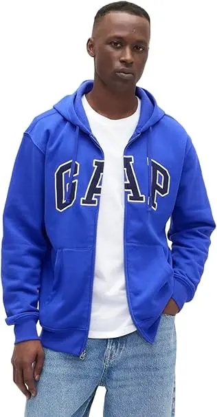 Gap Muški duks sa kapuljačom Logo Zip, Plavi