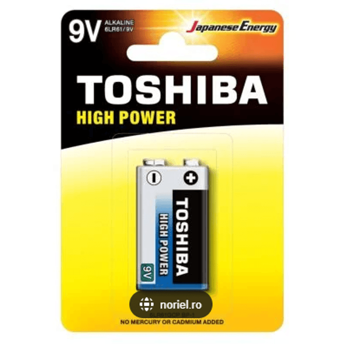 TOSHIBA alkalna baterija HIGH POWER 6LF22, BP, 1 komad