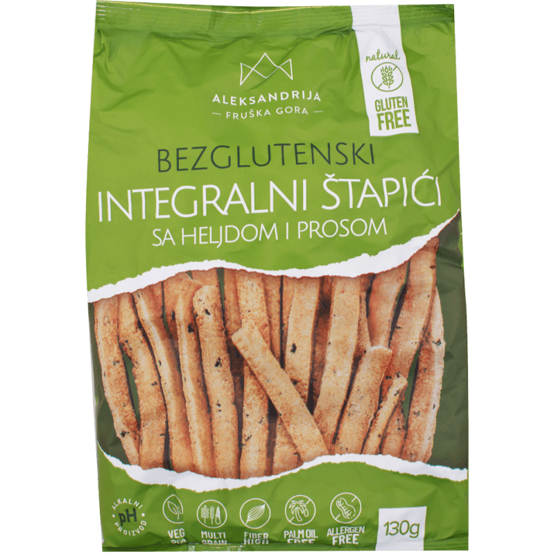 ALEKSANDRIJA Integralni štapići bez glutena s heljdom i prosom