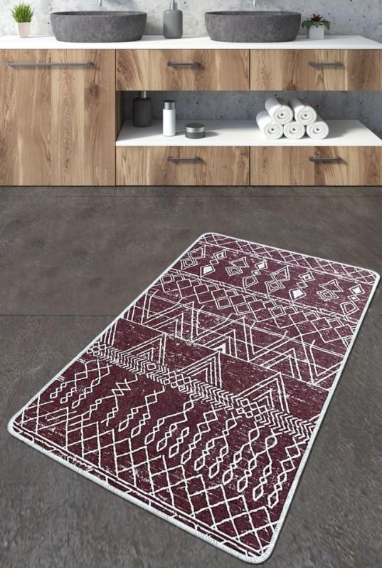 L'essentiel Maison Kupatilski otirač Straordinario, 80x100cm, Bordo-bijeli