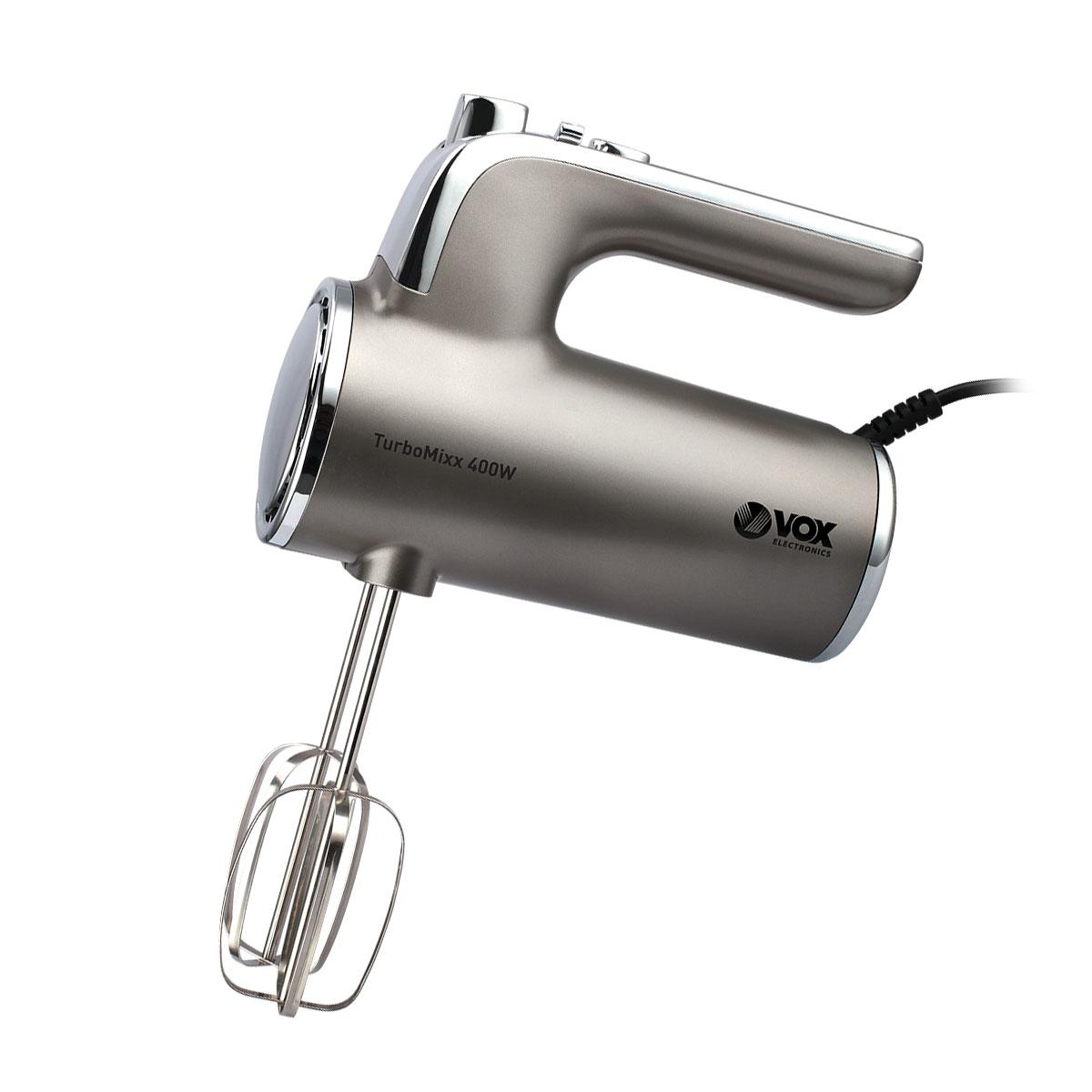 VOX MX 9112 Mikser, 400 W, 5 brzina + Turbo, Srebrna