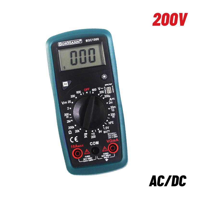 Bormann Multimetar Digitalni Ac/Dc 200V-600V Bdc1000