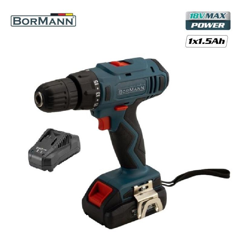Bormann Bušilica-odvijač akumulatorski 18V/1x1,5Ah BCD2400