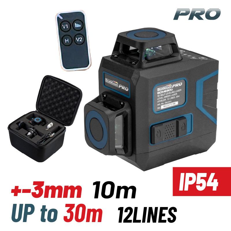 Bormann Rotocionalni Laser Zeleni 3X360,12 Linija ,30M Bdm6900
