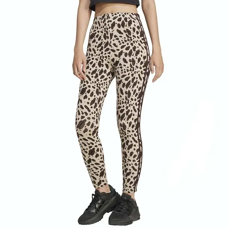 Adidas ženske helanke W ANML 3S Leg, krem-smeđe