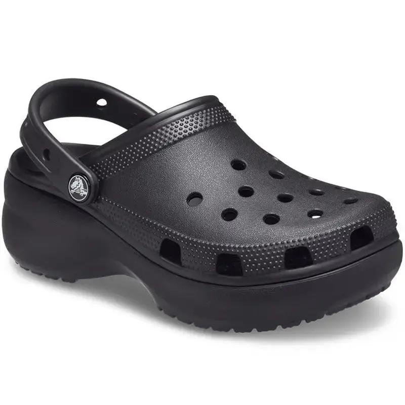 Crocs ženske klasične papuče na platformi, crne