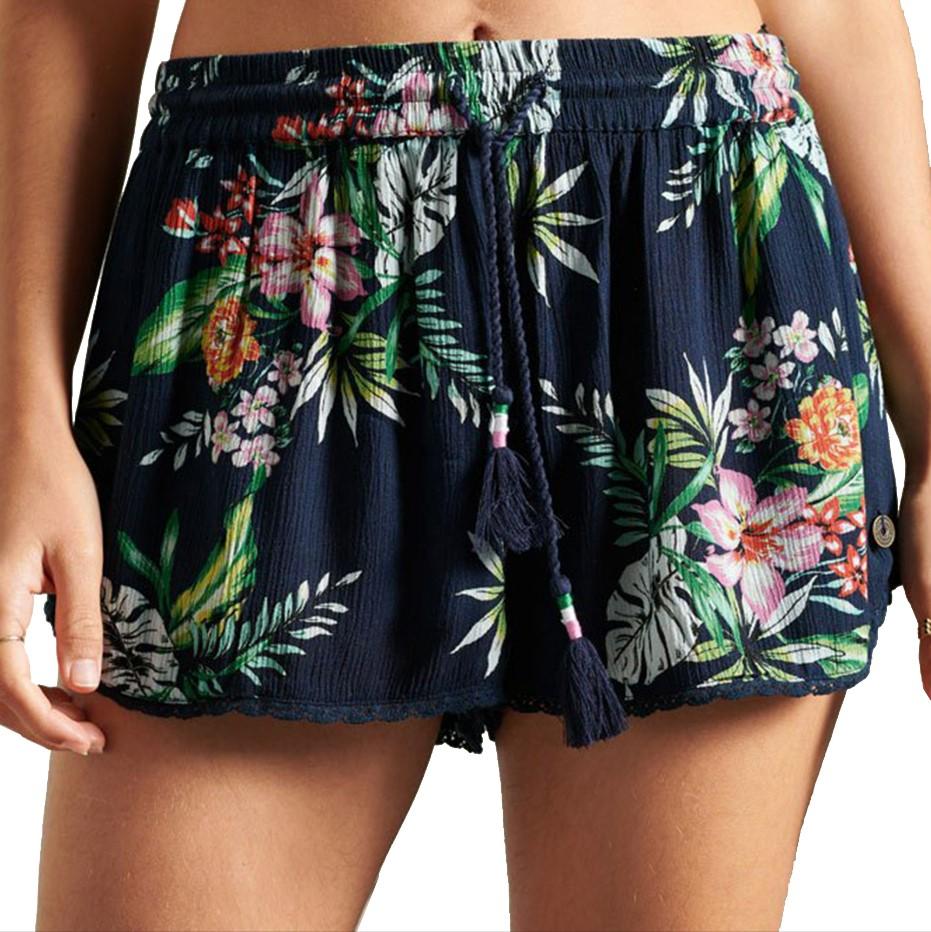 SUPERDRY Ženske kratke hlače BEACH tamnoplave