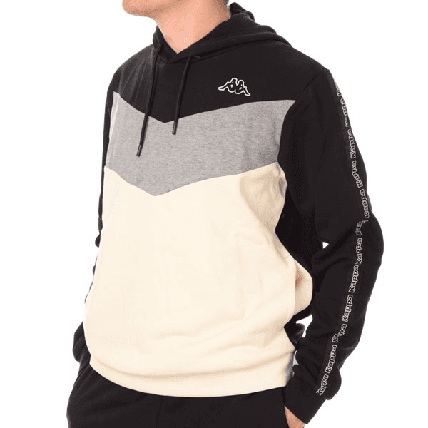 KAPPA Muška dukserica IMAGINO crno-krem boje