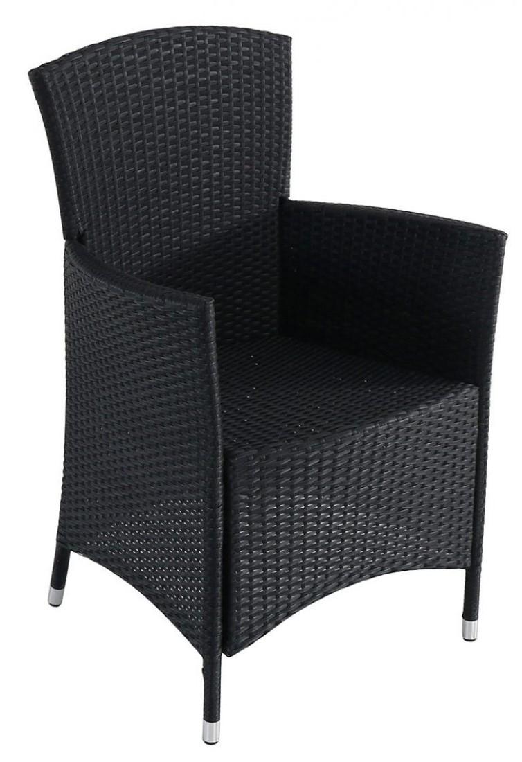 Villager Bastenska Fotelja Od Ratana Atlantic, Crna