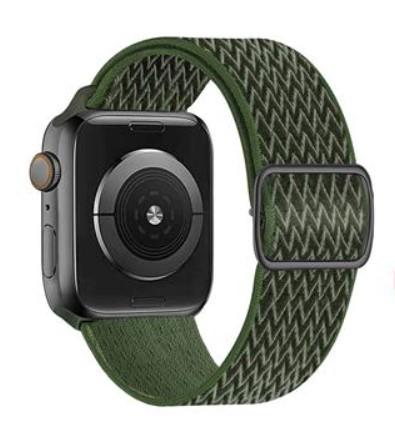 Swissten Najlonasti kaiš za Apple Watch sa kopčom, 42, 44, 45, 49 mm, Maslinasti