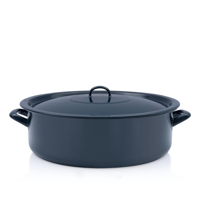 METALAC Plitki lonac sa poklopcem classic 40cm/20L kestenjast