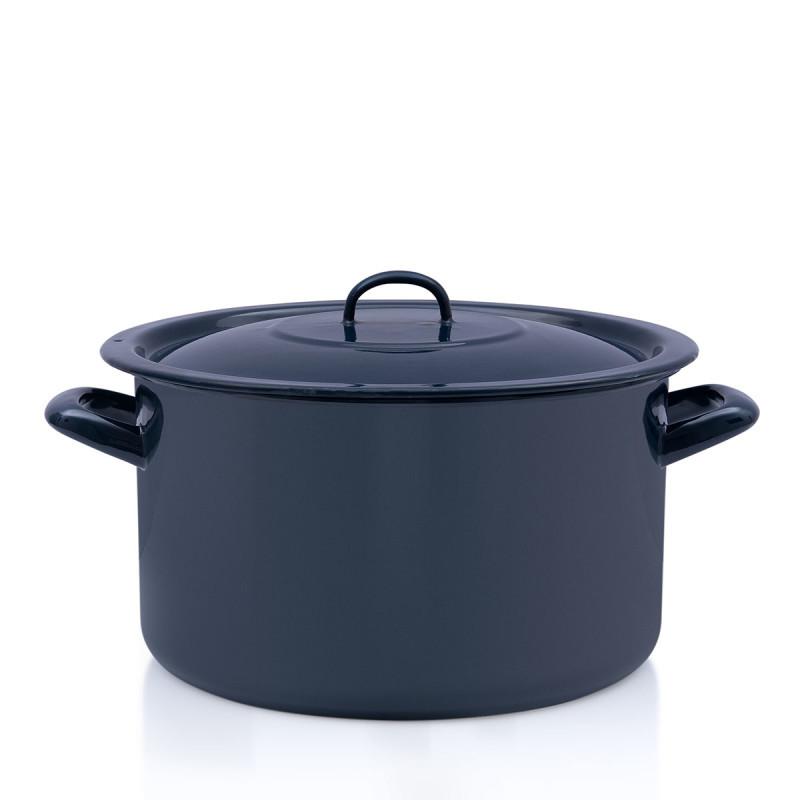 METALAC Lonac duboki klasični 34cm/23,5l sa kestenjastim poklopcem