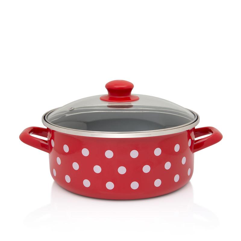 METALAC Standardna plitka šerpa 22cm/3.5l sa poklopcem dekor 2086
